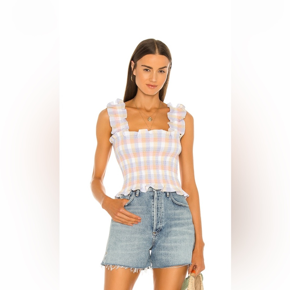 Amanda Uprichard Smocked Top